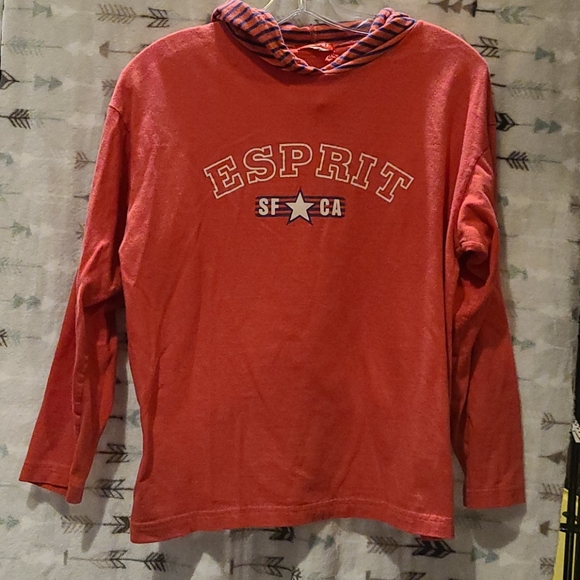 ESPRIT Long sleeve w/hood pink and blue XL